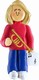 Female Musician Trumpet Ornament - Blonde